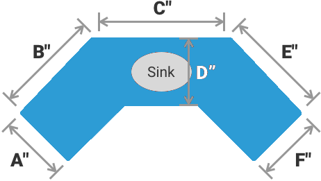 ANGLED 'C' SHAPE COUNTER